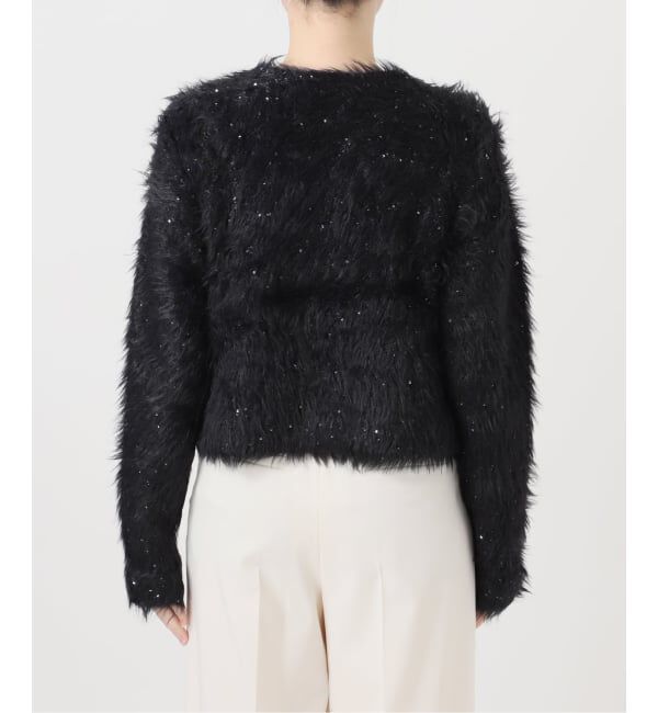 NOBLE「スパンコールシャギーニットカーディガン」|カーディガン|