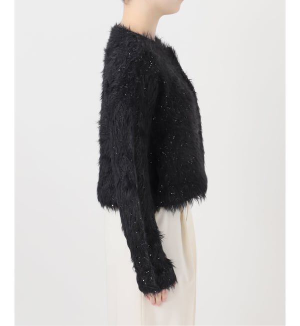 NOBLE「スパンコールシャギーニットカーディガン」|カーディガン|