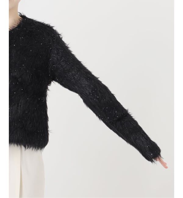 NOBLE「スパンコールシャギーニットカーディガン」|カーディガン|