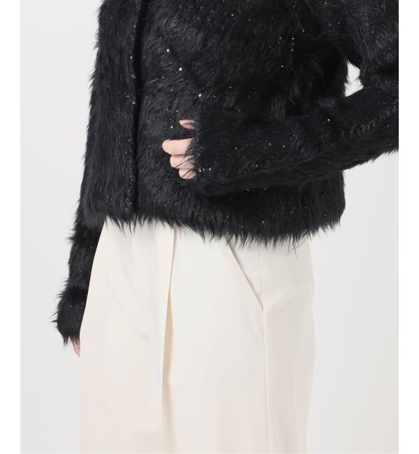 NOBLE「スパンコールシャギーニットカーディガン」|カーディガン|