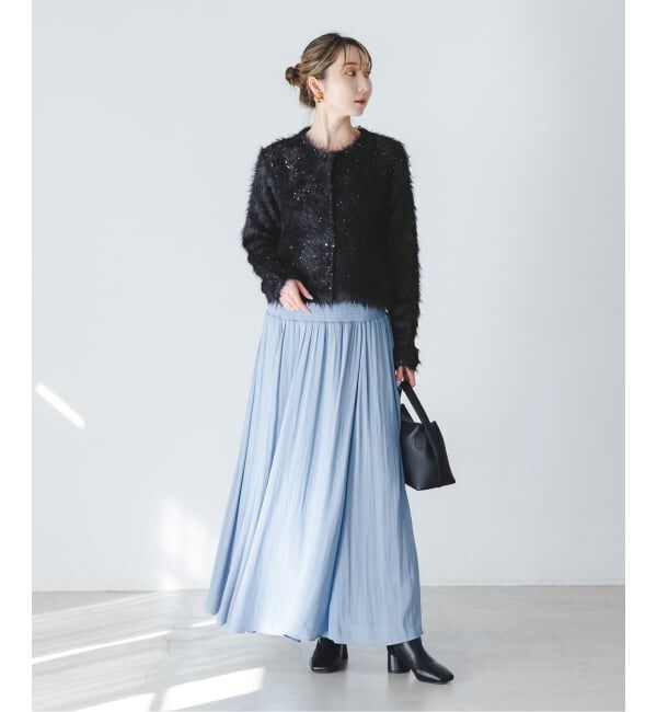 NOBLE「スパンコールシャギーニットカーディガン」|カーディガン|