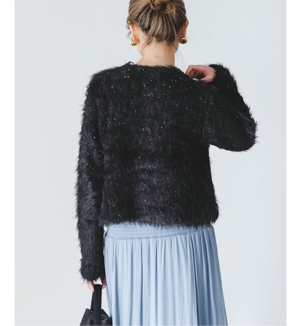 NOBLE「スパンコールシャギーニットカーディガン」|カーディガン|