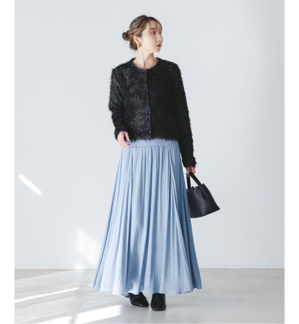 NOBLE「スパンコールシャギーニットカーディガン」|カーディガン|