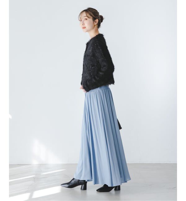 NOBLE「スパンコールシャギーニットカーディガン」|カーディガン|