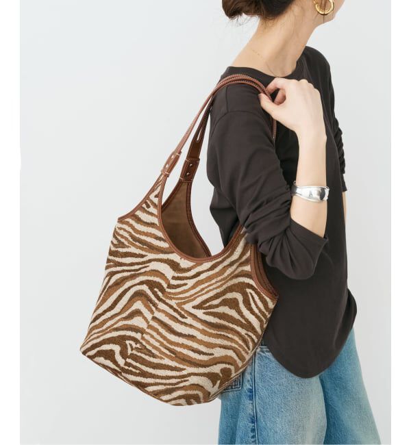 Spick and Span「《一部店舗+WEB限定》A VACATION/ア ヴァケーション TENT ZEBRA/A」|トートバッグ|ブラウン