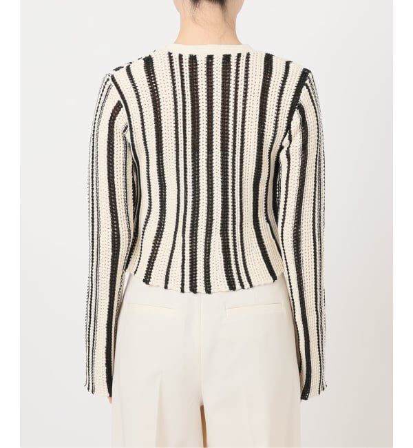 NOBLE「パターンニットストライプカーディガン」|カーディガン|