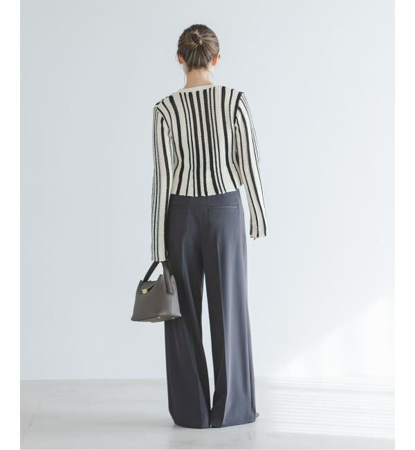 NOBLE「パターンニットストライプカーディガン」|カーディガン|