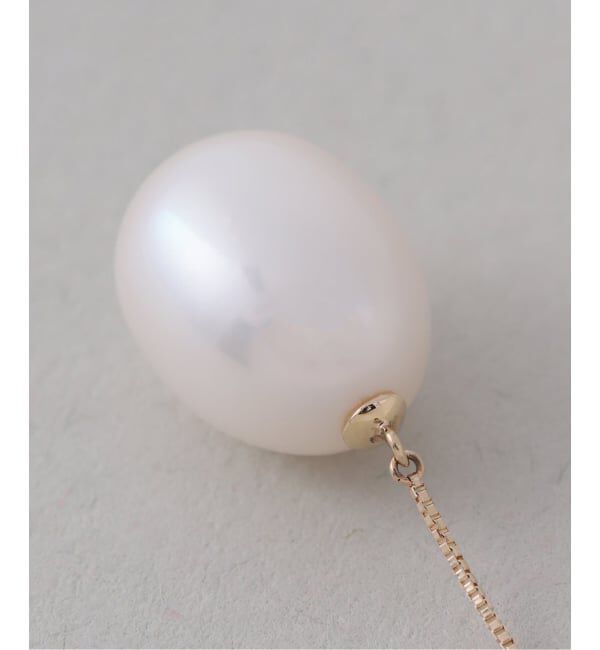 Lilas by Spick&Span「《WEB限定》ドロップパールYチェーンネックレス K10」|ネックレス|