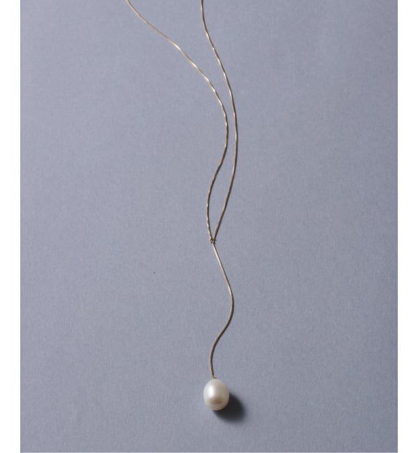 Lilas by Spick&Span「《WEB限定》ドロップパールYチェーンネックレス K10」|ネックレス|