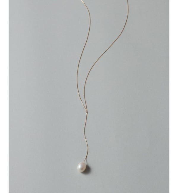 Lilas by Spick&Span「《WEB限定》ドロップパールYチェーンネックレス K10」|ネックレス|