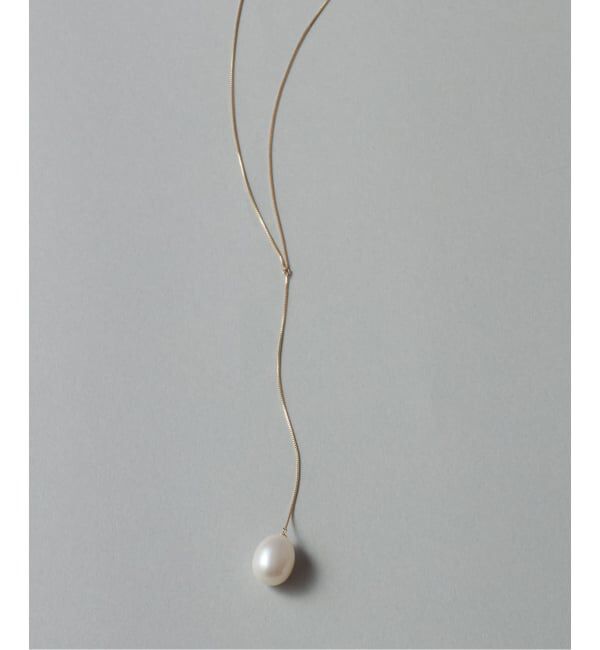 Lilas by Spick&Span「《WEB限定》ドロップパールYチェーンネックレス K10」|ネックレス|