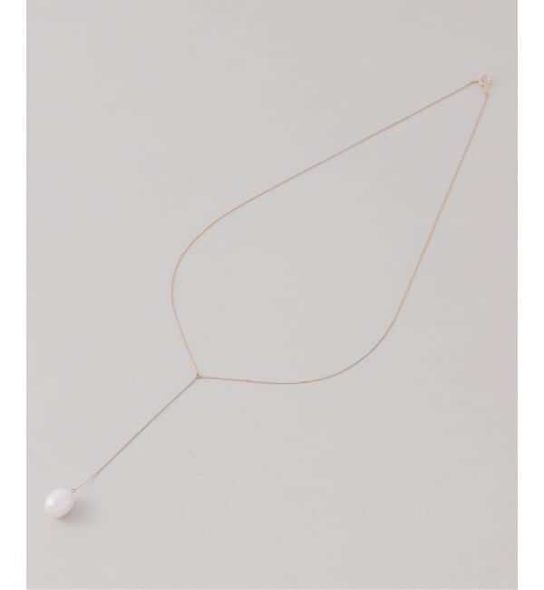 Lilas by Spick&Span「《WEB限定》ドロップパールYチェーンネックレス K10」|ネックレス|
