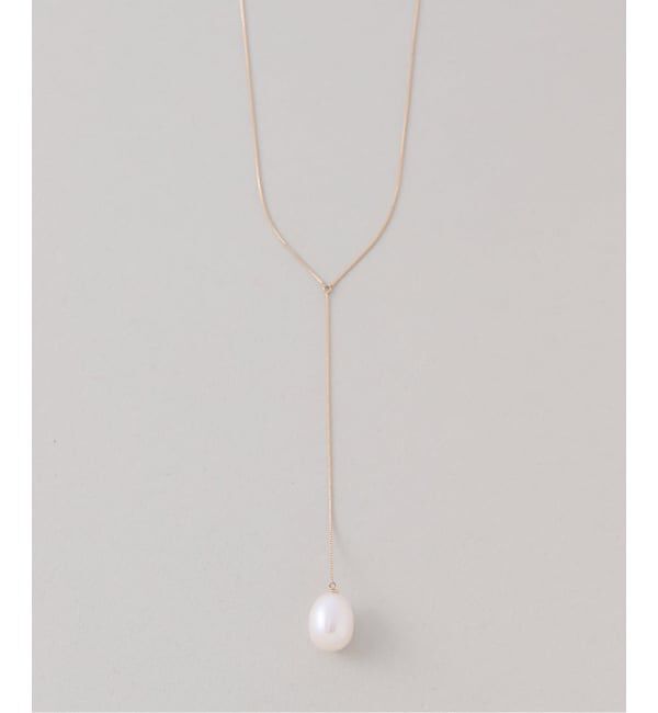 Lilas by Spick&Span「《WEB限定》ドロップパールYチェーンネックレス K10」|ネックレス|