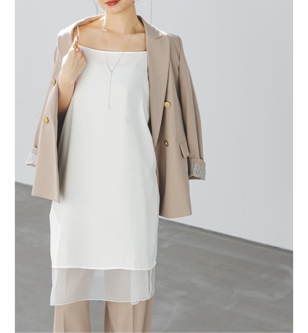 NOBLE「シアーレイヤーリバーシブルワンピース」|ワンピース|ホワイト