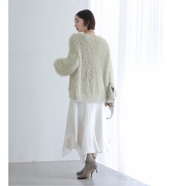  「【洗える】フェザーヤーンカーディガン」|カーディガン|