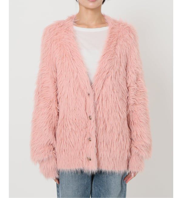  「【洗える】フェザーヤーンカーディガン」|カーディガン|