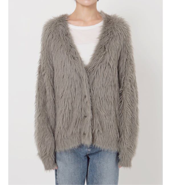  「【洗える】フェザーヤーンカーディガン」|カーディガン|