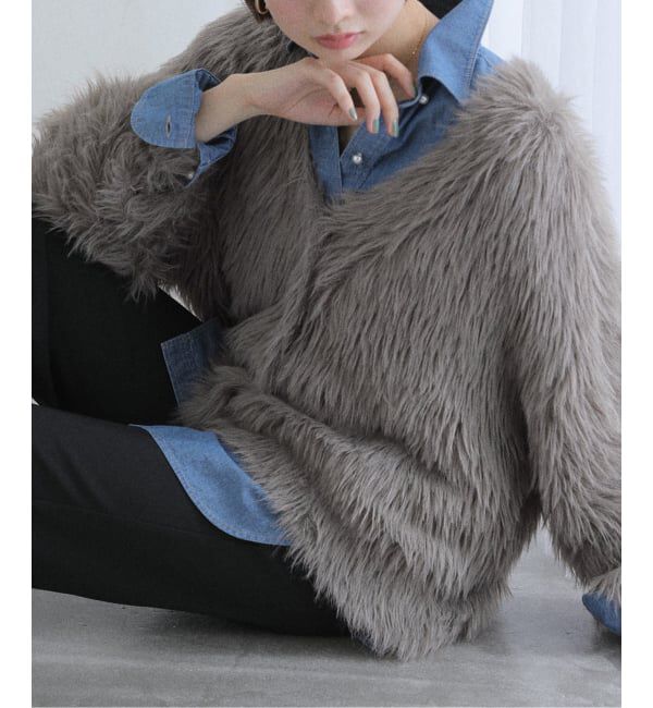  「【洗える】フェザーヤーンカーディガン」|カーディガン|