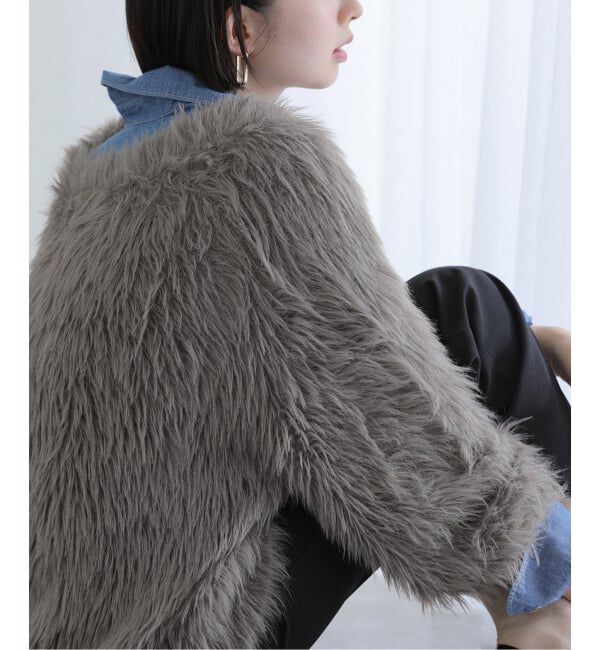  「【洗える】フェザーヤーンカーディガン」|カーディガン|