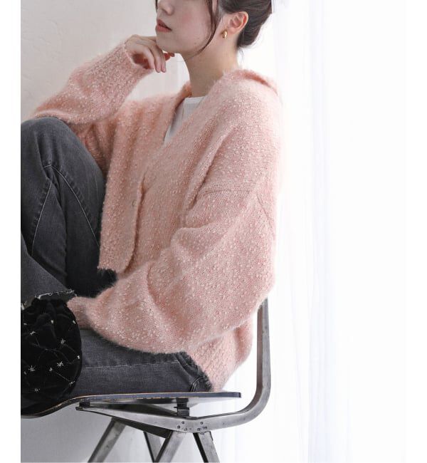  「【洗える】ポップヤーンボレロカーディガン」|カーディガン|