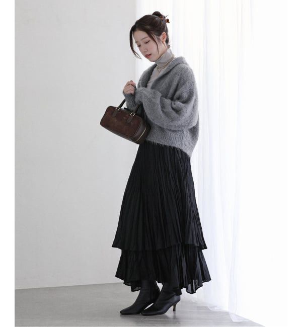  「【洗える】ポップヤーンボレロカーディガン」|カーディガン|