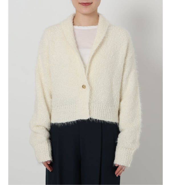  「【洗える】ポップヤーンボレロカーディガン」|カーディガン|