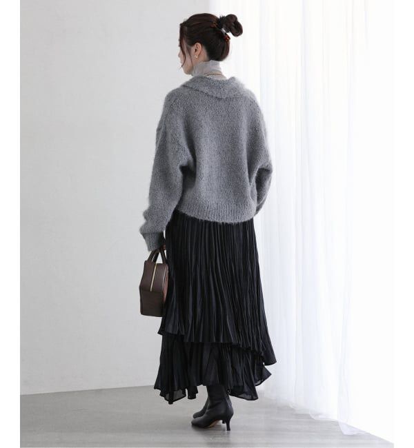  「【洗える】ポップヤーンボレロカーディガン」|カーディガン|