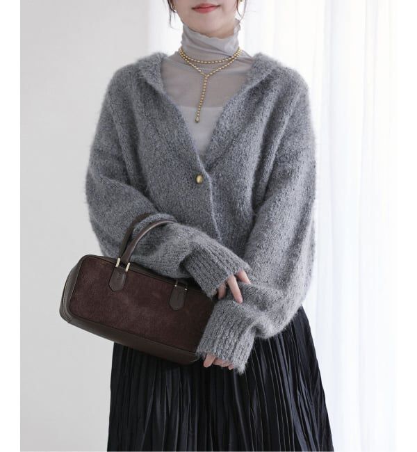  「【洗える】ポップヤーンボレロカーディガン」|カーディガン|