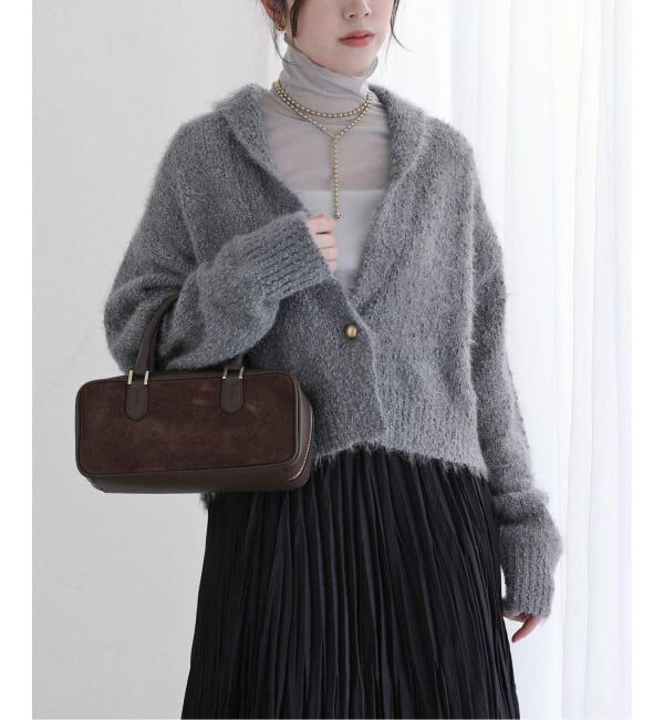  「【洗える】ポップヤーンボレロカーディガン」|カーディガン|