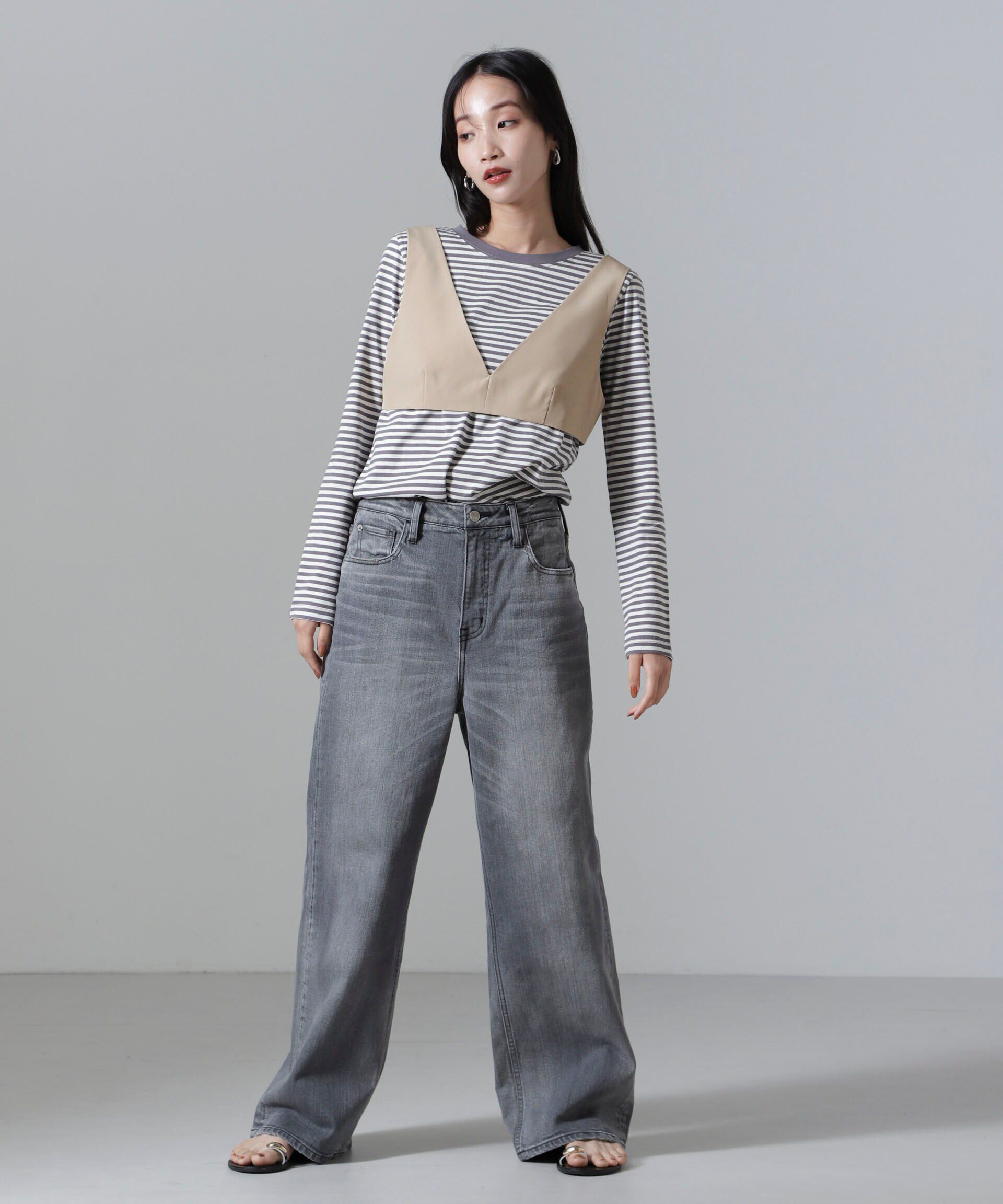 nano･universe「ビスチェセットシャツワンピース」|ワンピース|