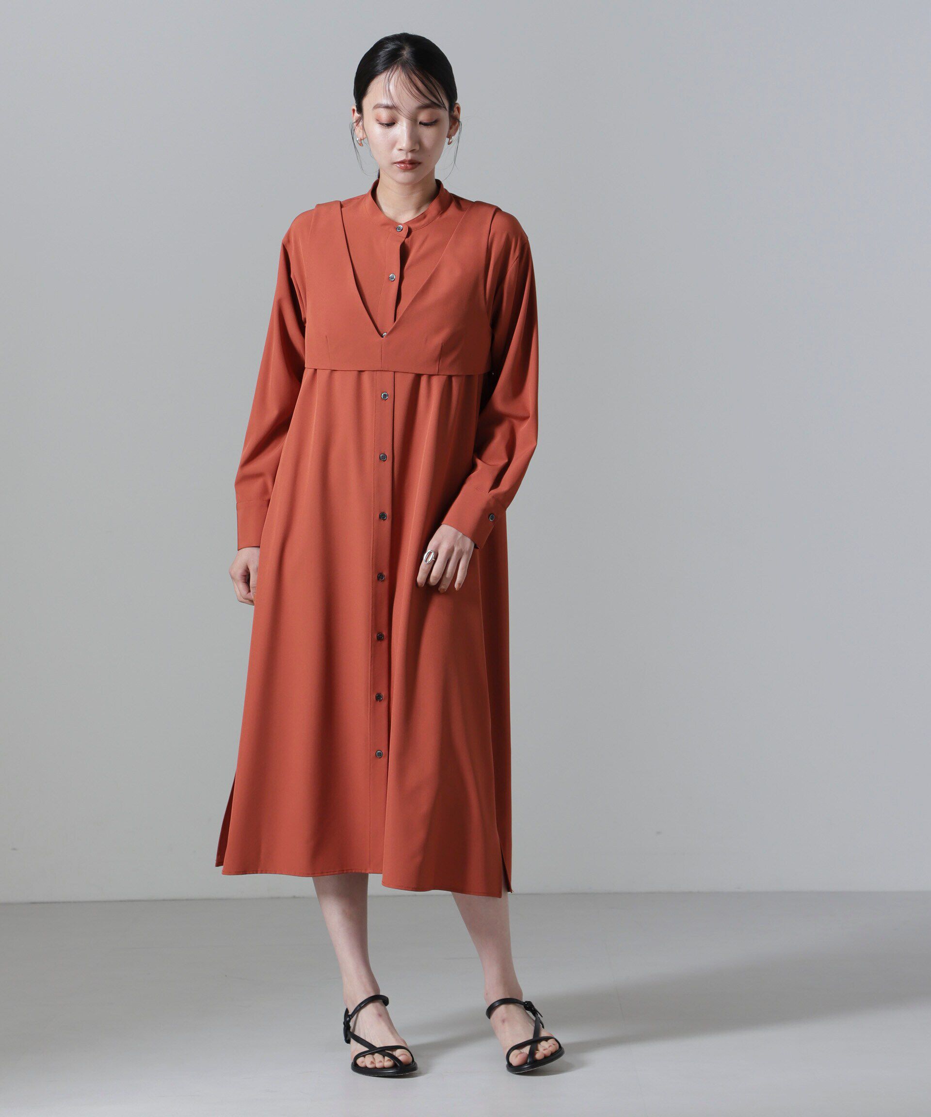 nano･universe「ビスチェセットシャツワンピース」|ワンピース|