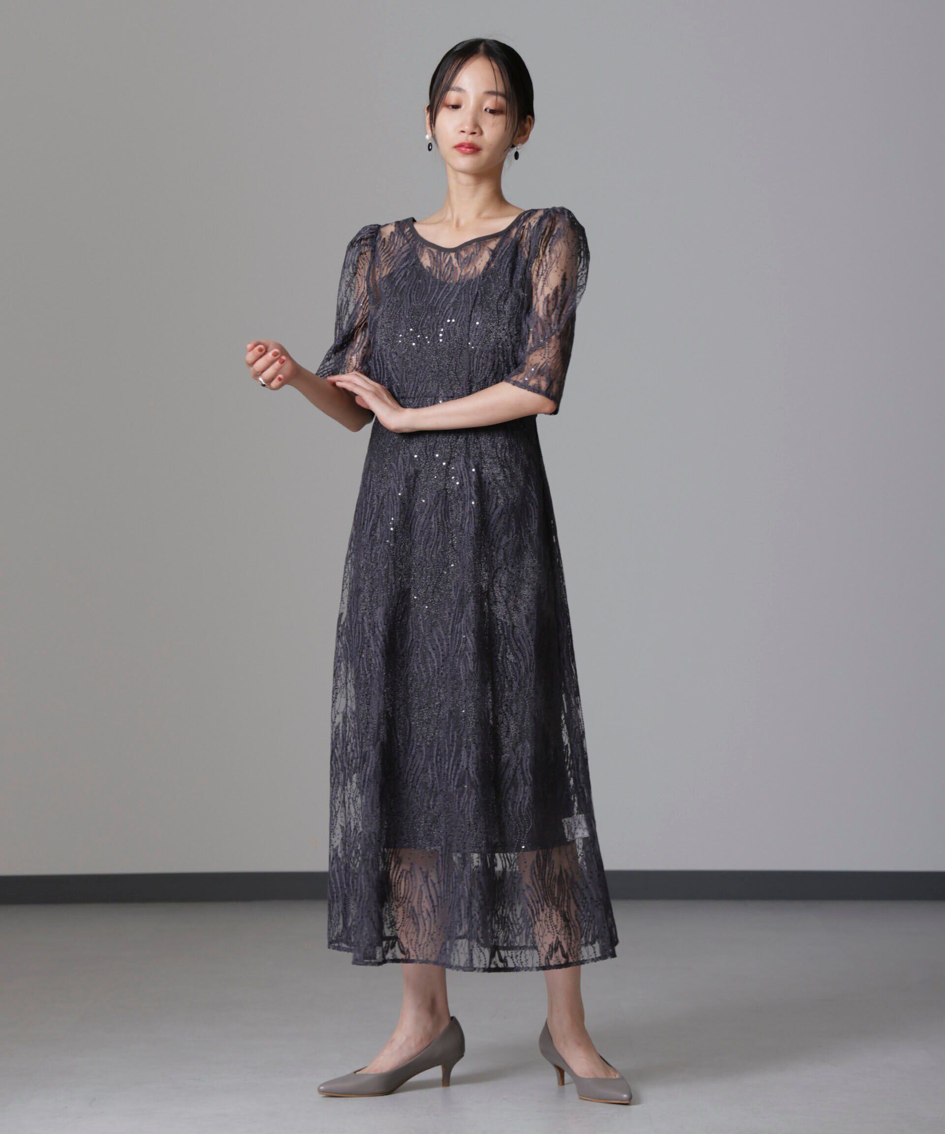 nano･universe「kaene/スパンコールアネモネドレス」|ワンピース|