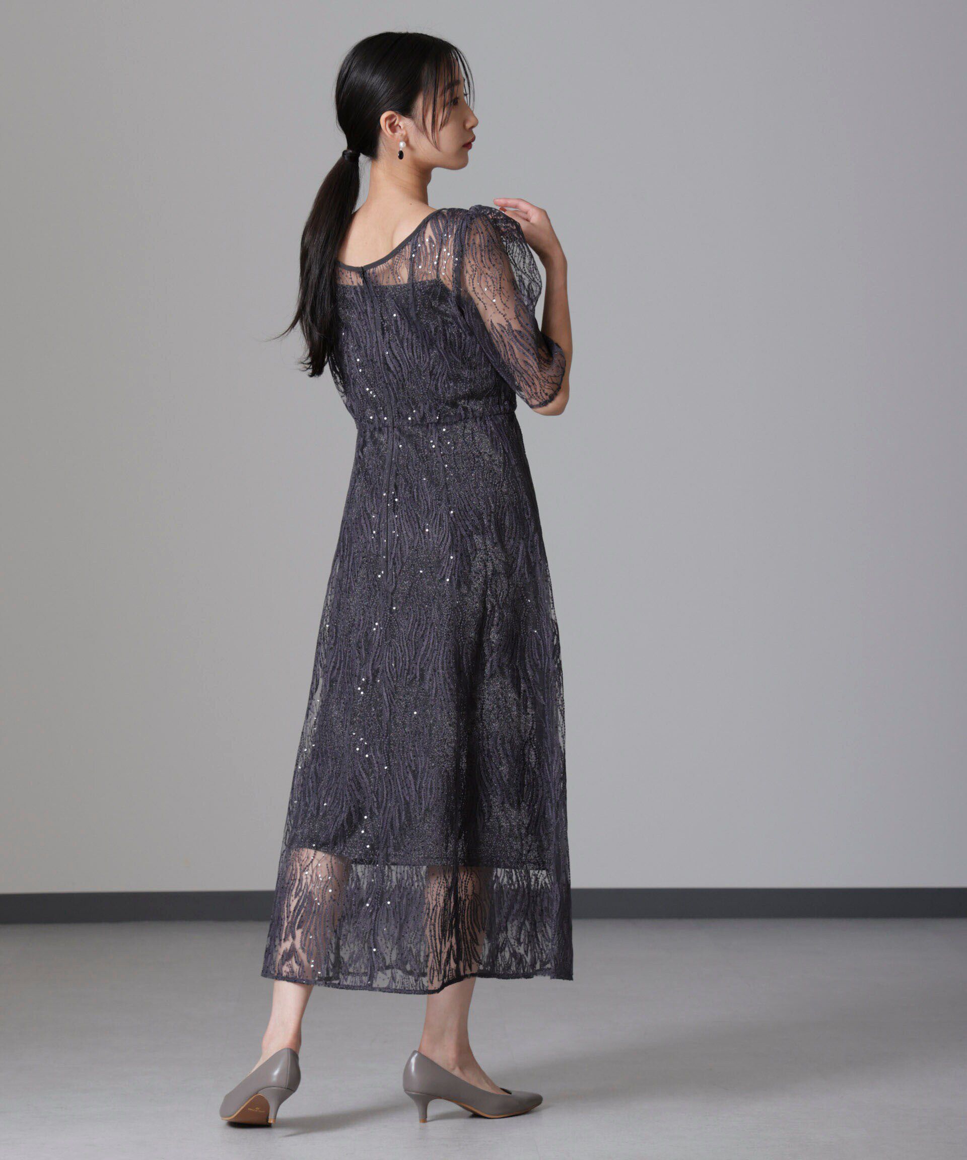 nano･universe「kaene/スパンコールアネモネドレス」|ワンピース|