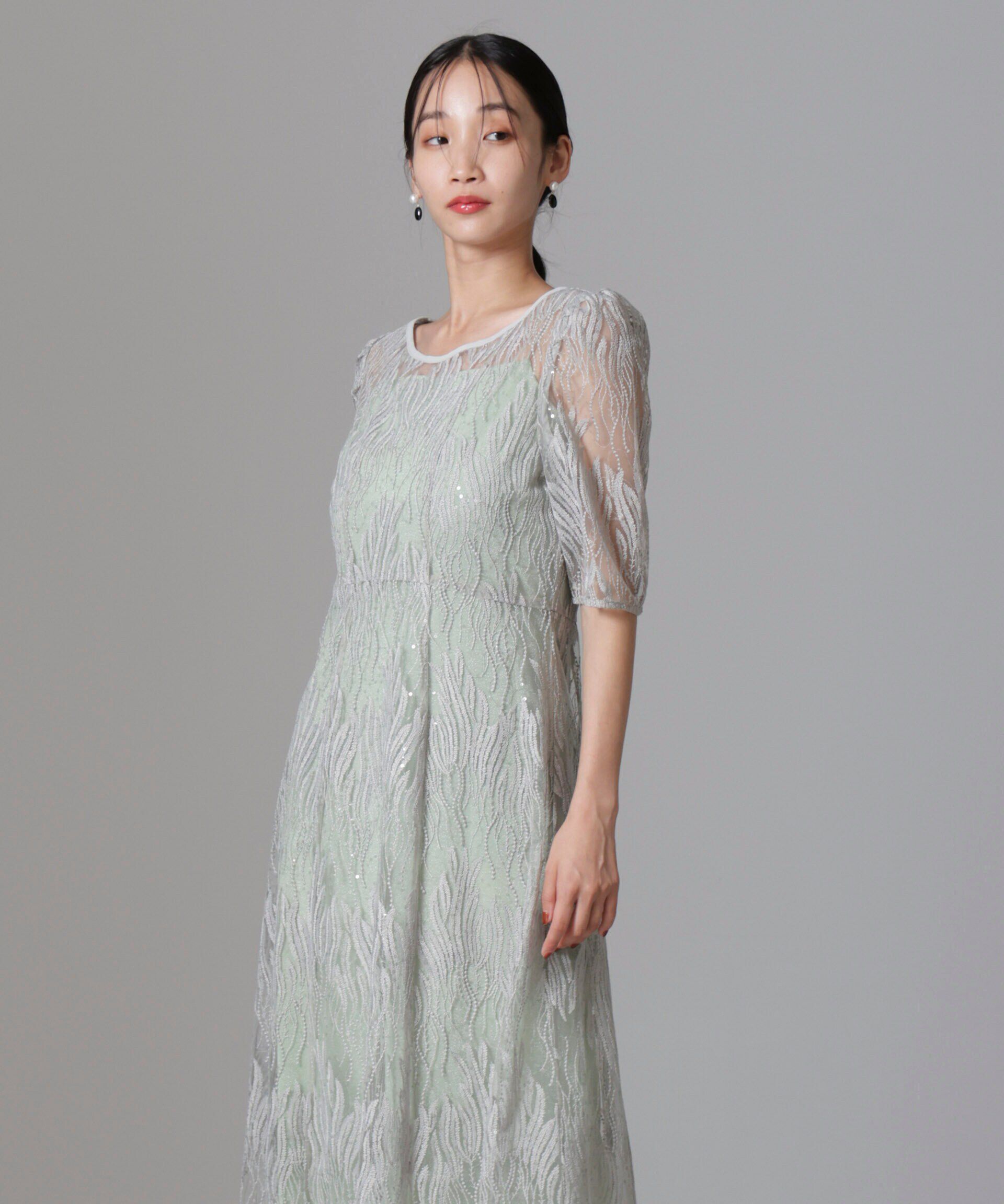 nano･universe「kaene/スパンコールアネモネドレス」|ワンピース|