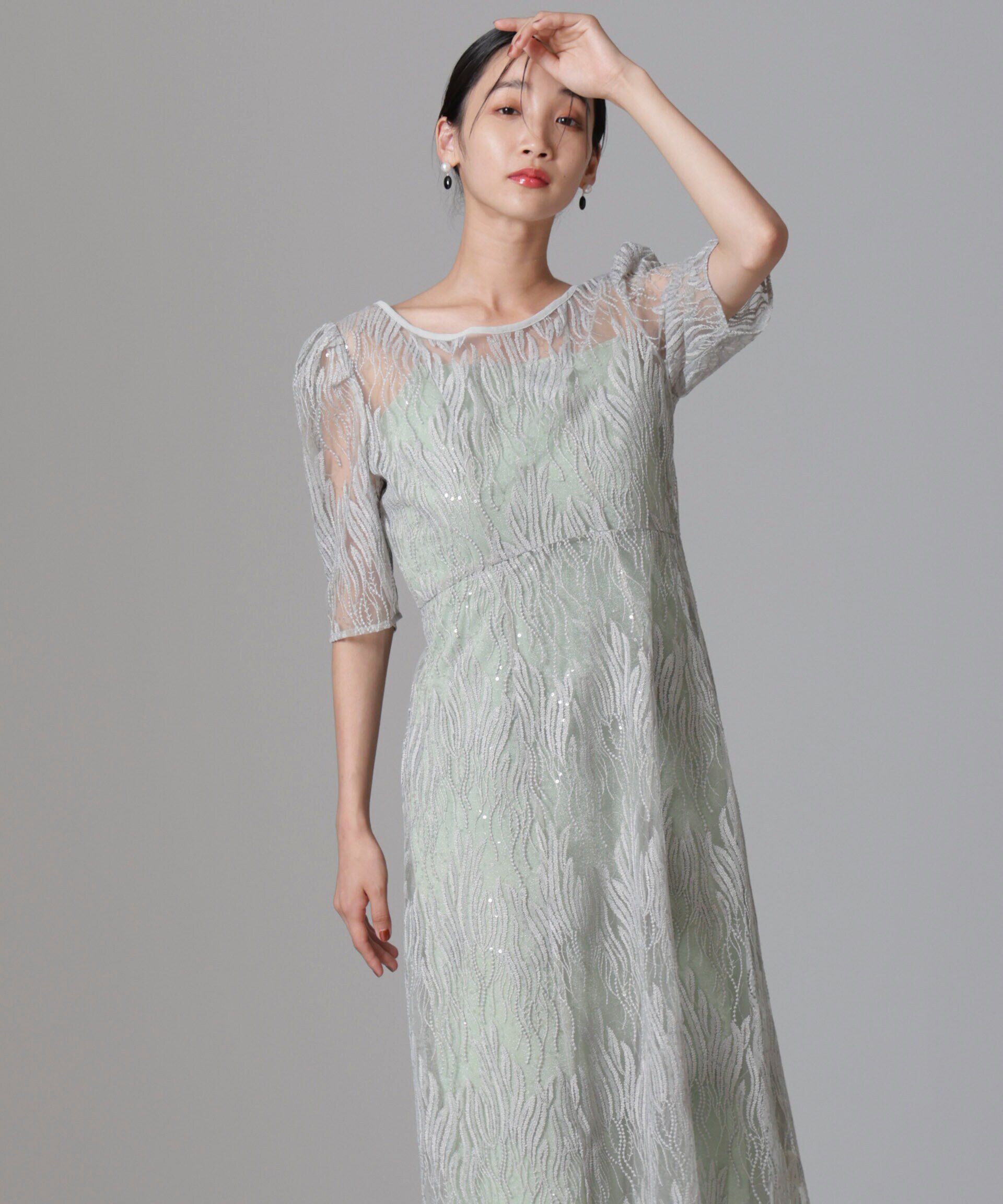 nano･universe「kaene/スパンコールアネモネドレス」|ワンピース|