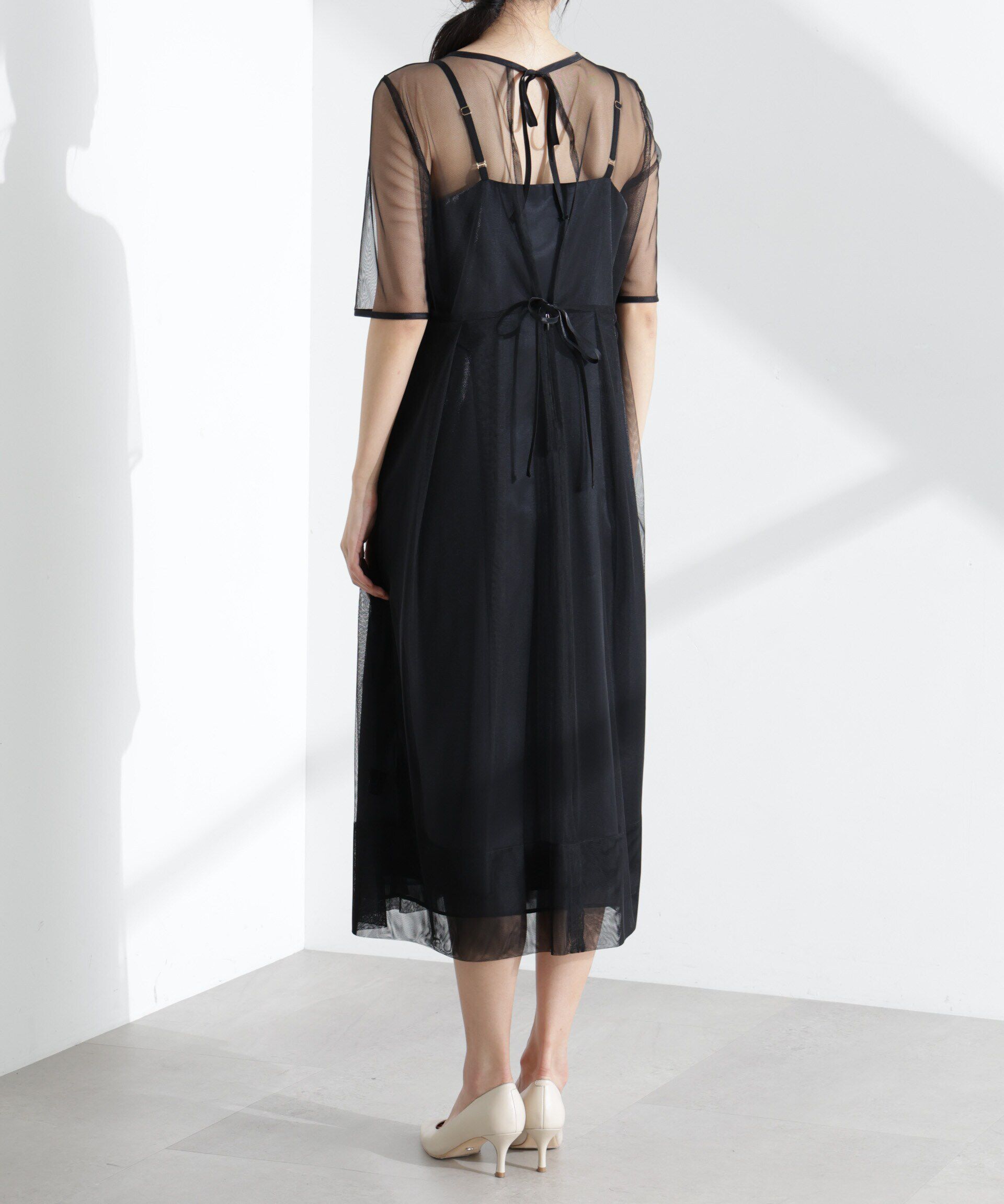 nano･universe「kaene/シャンブレーキャミドッキングドレス」|ワンピース|