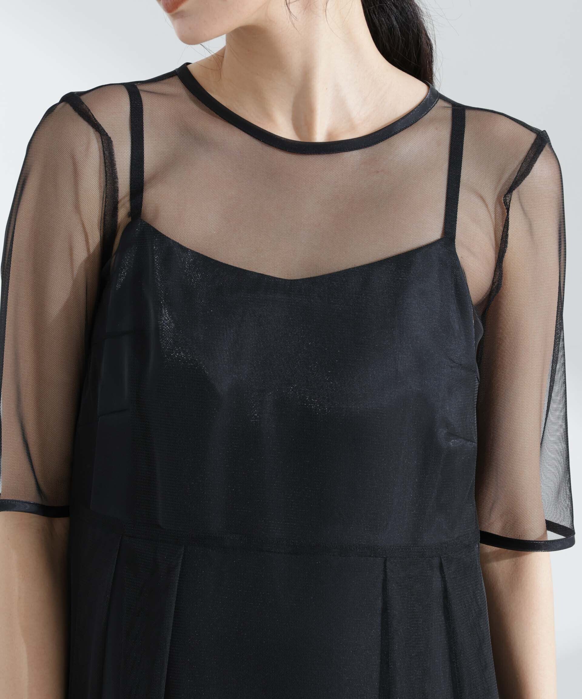 nano･universe「kaene/シャンブレーキャミドッキングドレス」|ワンピース|