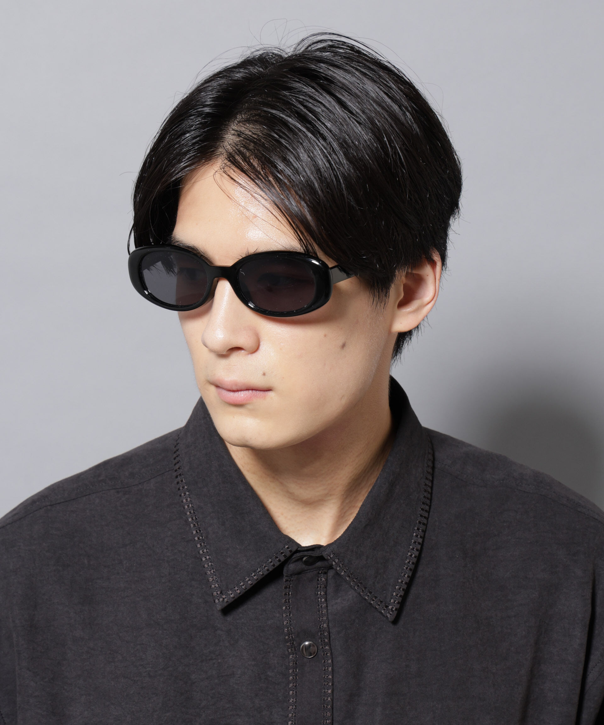 nano･universe「アイウェア サングラス/オーバル型 セルフレーム」|メガネ|