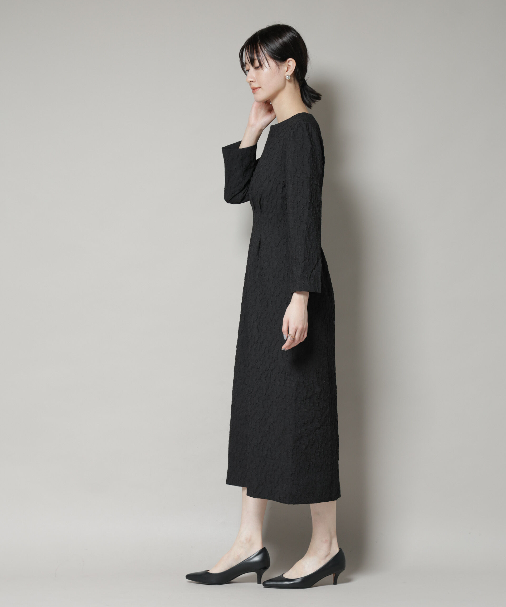 nano･universe「troisieme chaco/PUFFY JACQUARD　ワンピース」|ワンピース|