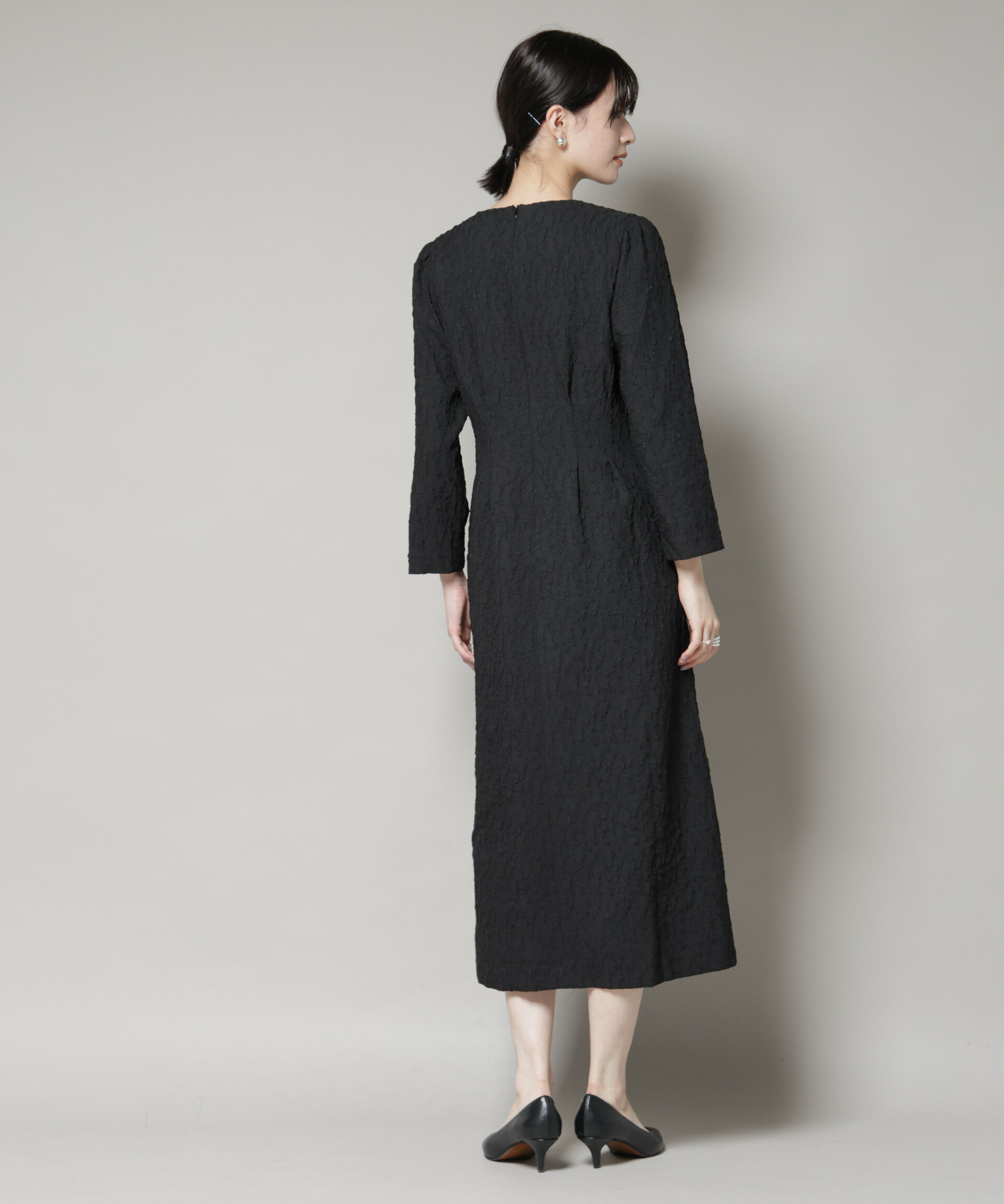 nano･universe「troisieme chaco/PUFFY JACQUARD　ワンピース」|ワンピース|