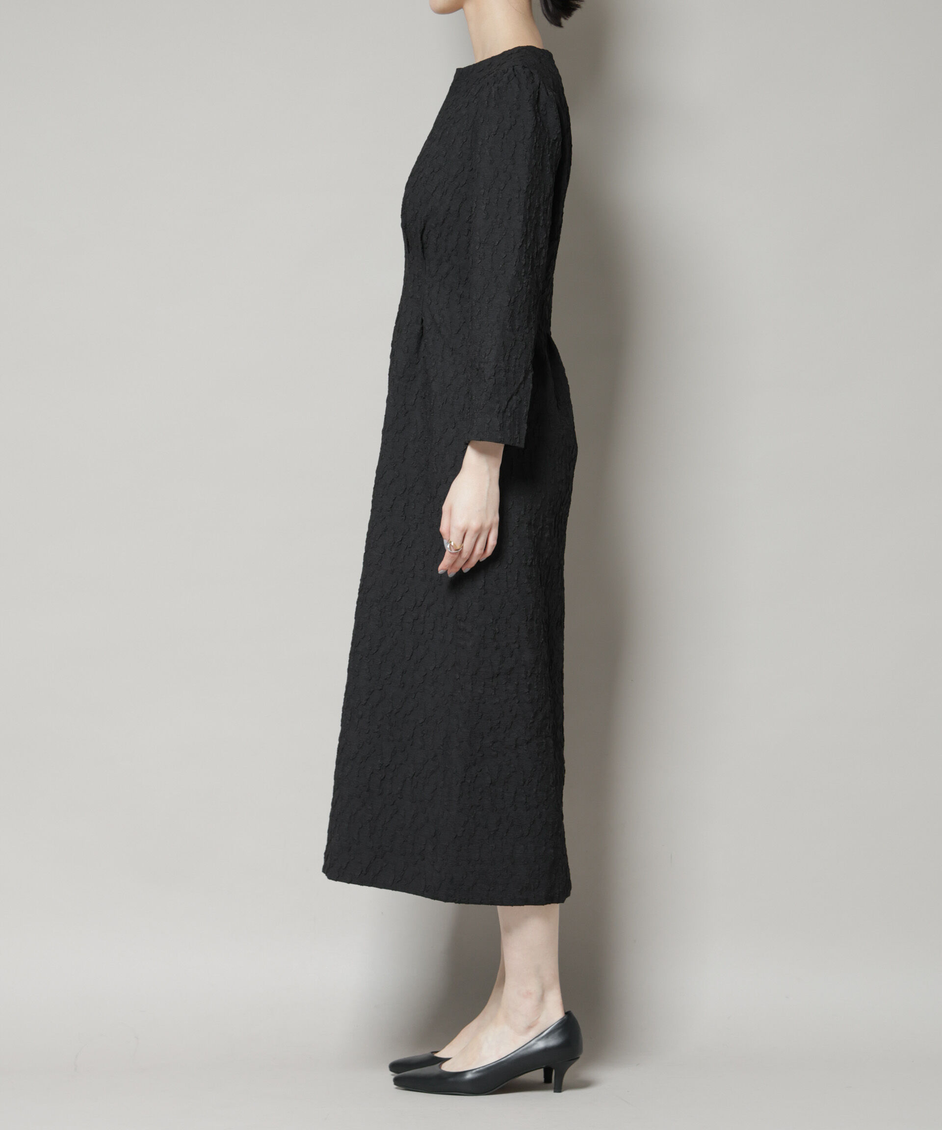 nano･universe「troisieme chaco/PUFFY JACQUARD　ワンピース」|ワンピース|