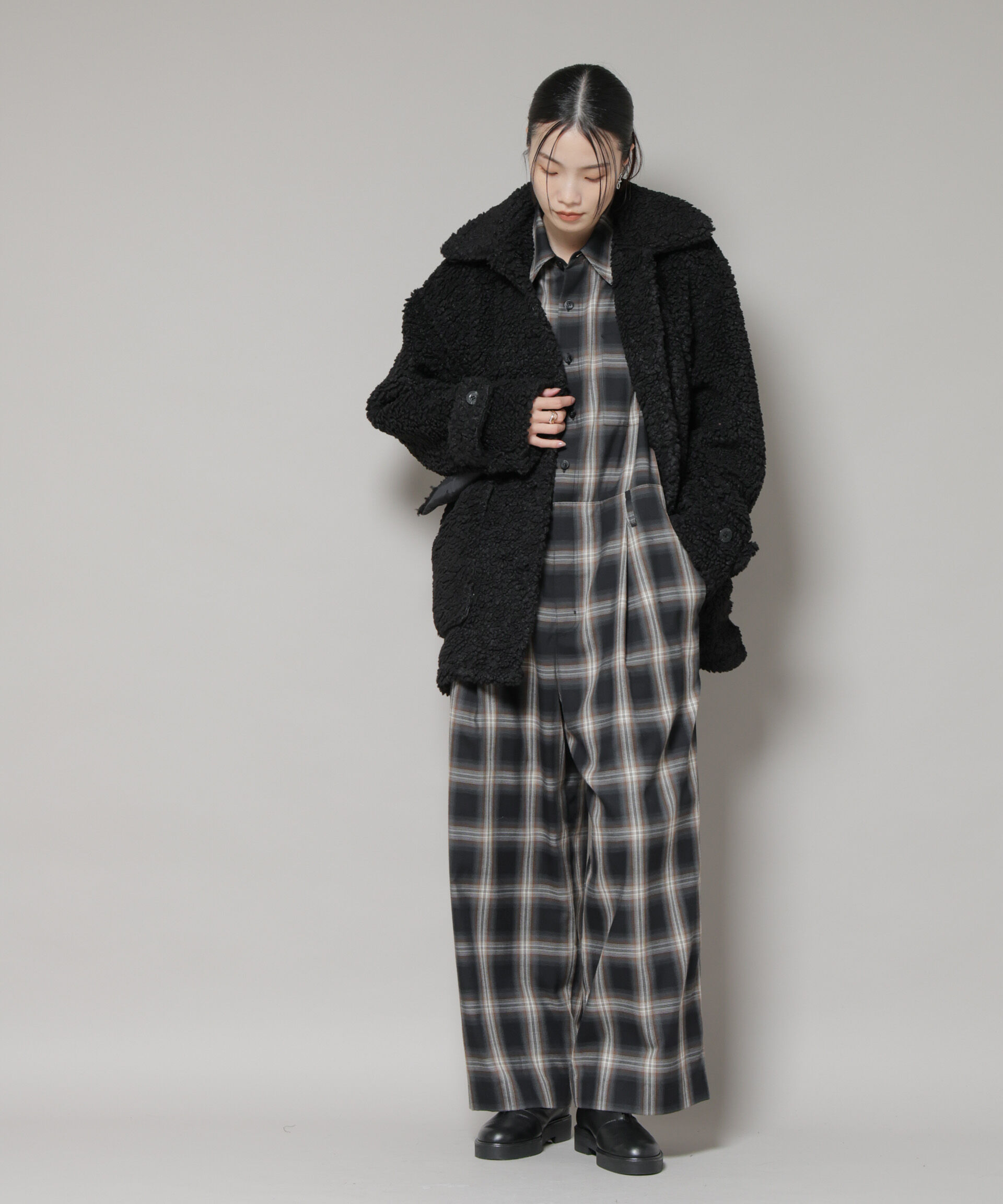 nano･universe「UNIVERSAL OVERALL/BOA HALF COAT」|ブルゾン・スタジャン|