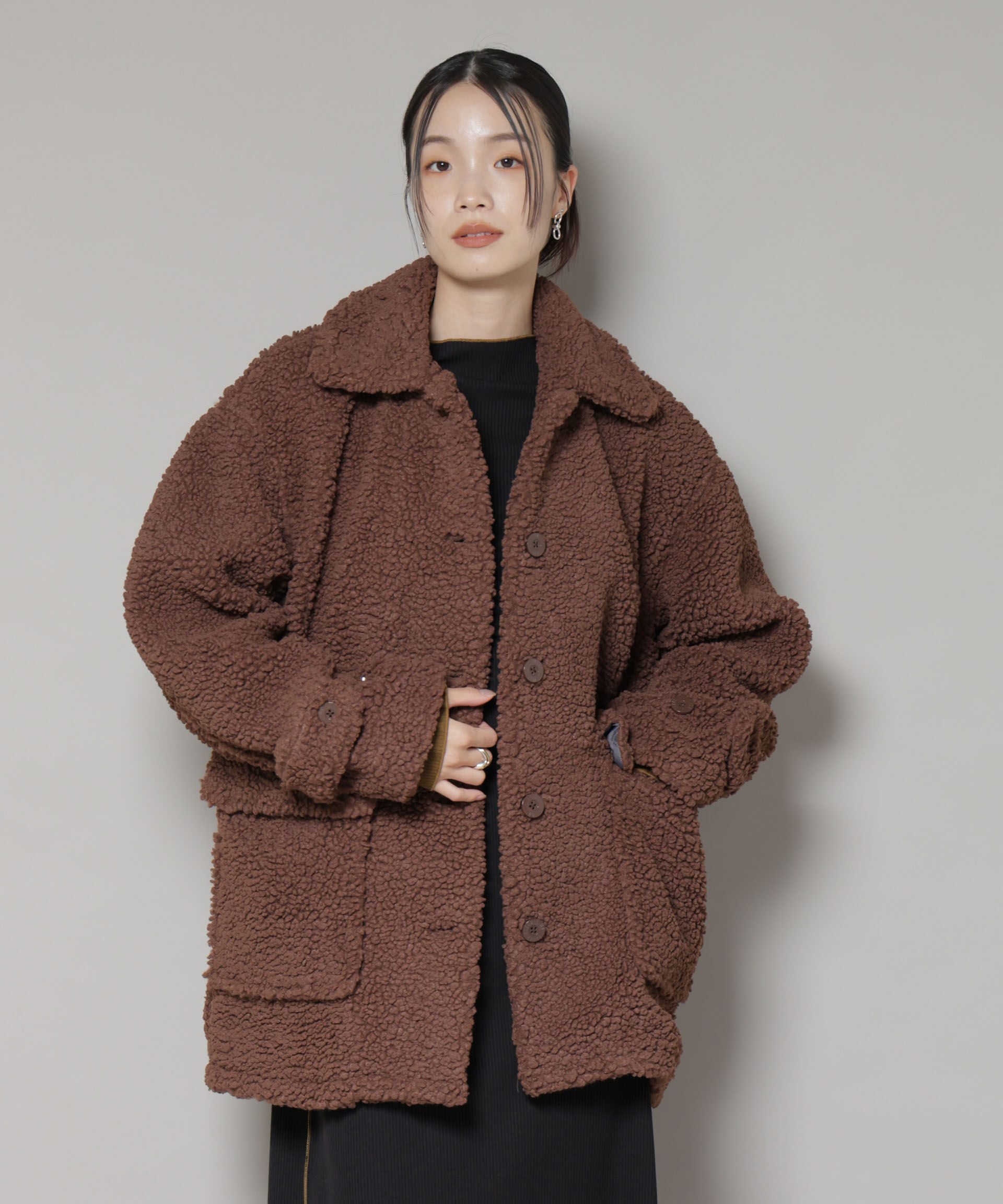 nano･universe「UNIVERSAL OVERALL/BOA HALF COAT」|ブルゾン・スタジャン|