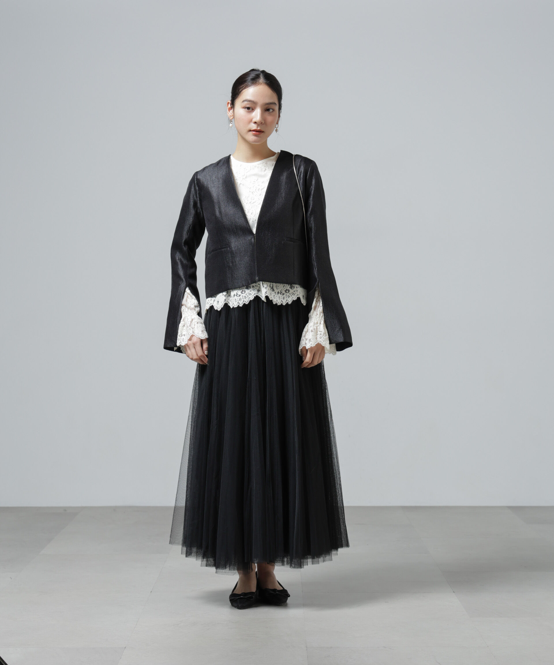 nano･universe「スリットスリーブショートジャケット」|テーラードジャケット|