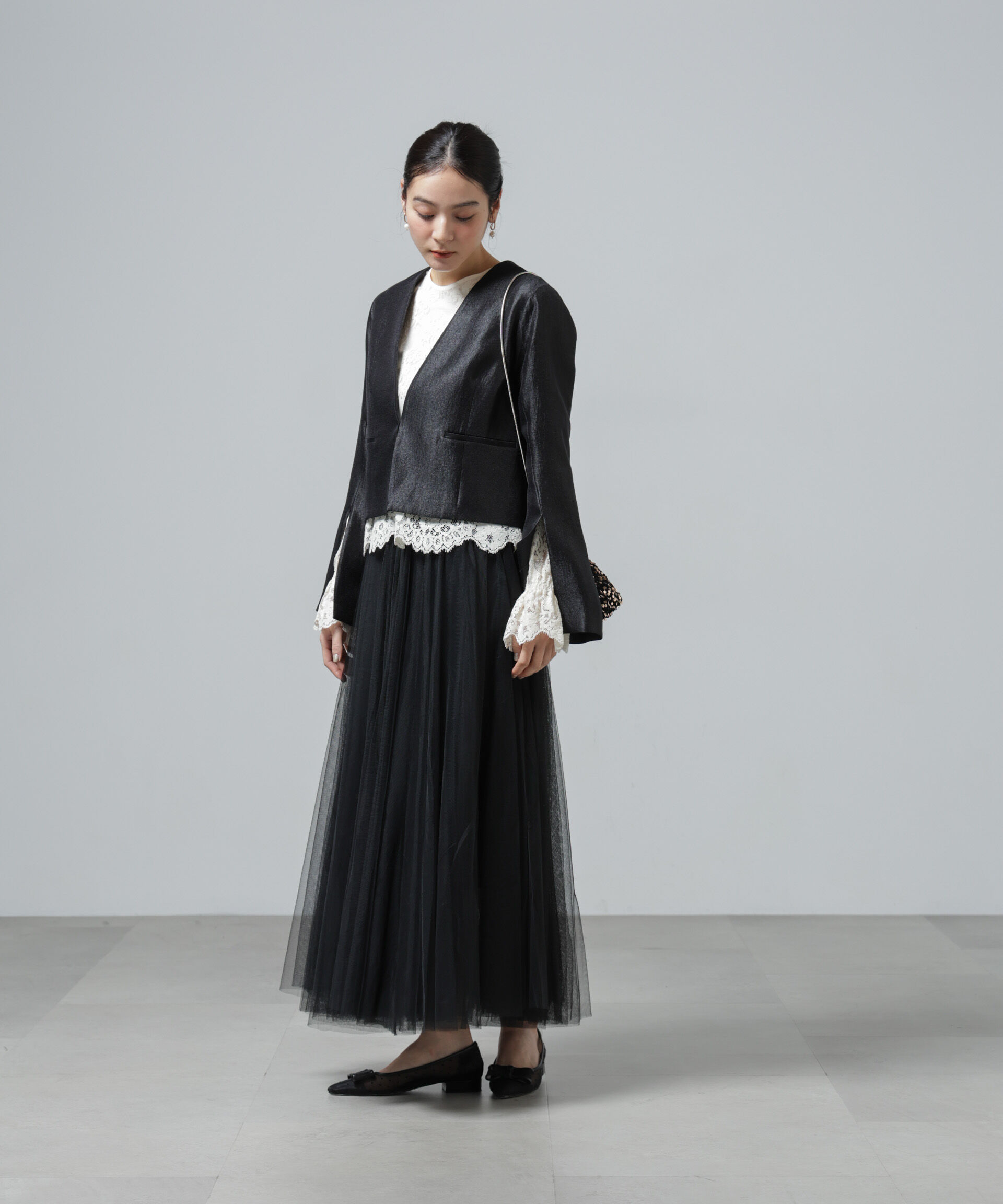 nano･universe「スリットスリーブショートジャケット」|テーラードジャケット|