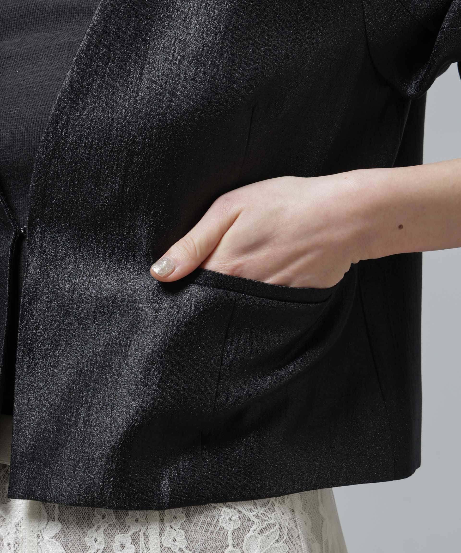 nano･universe「スリットスリーブショートジャケット」|テーラードジャケット|