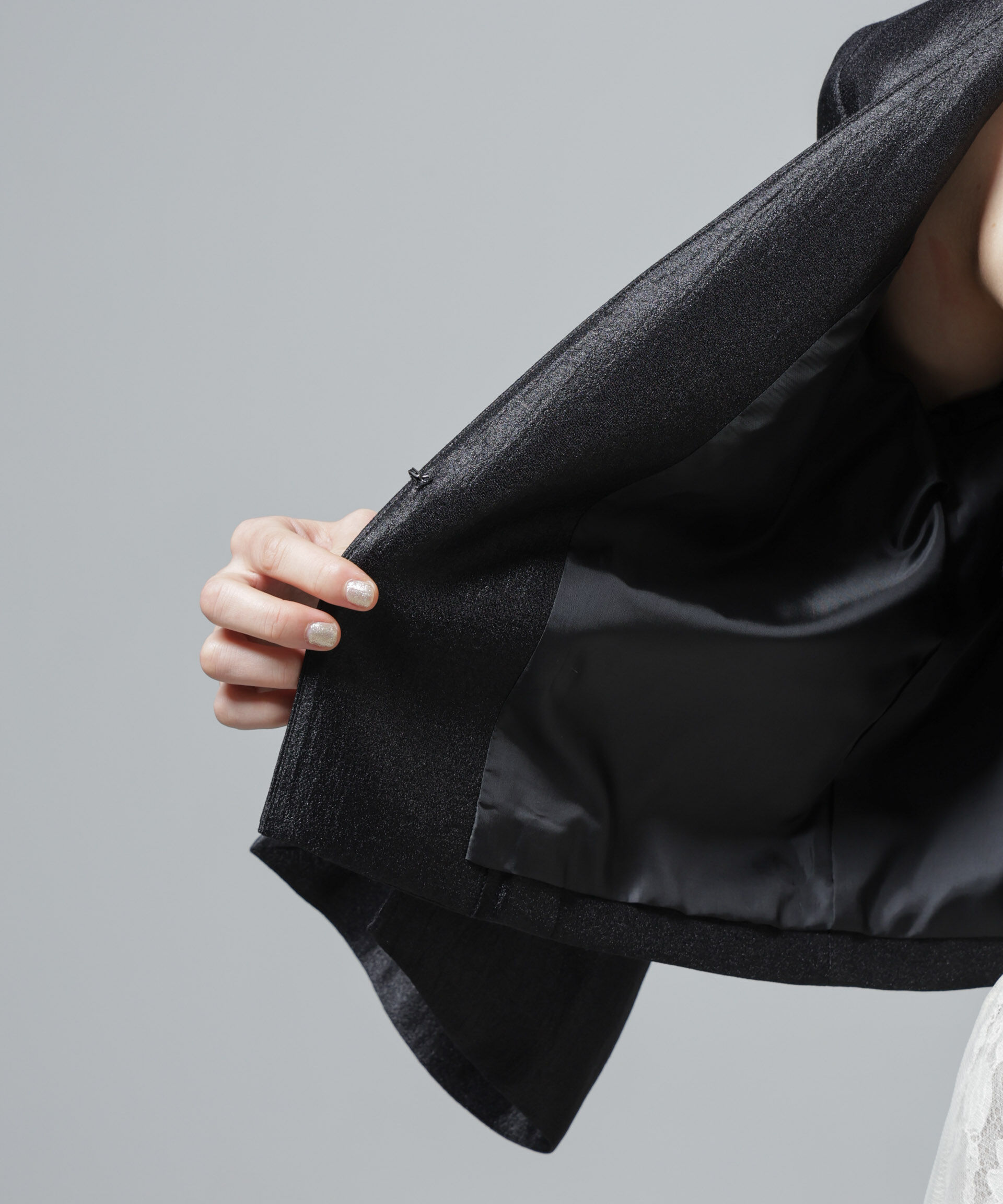 nano･universe「スリットスリーブショートジャケット」|テーラードジャケット|