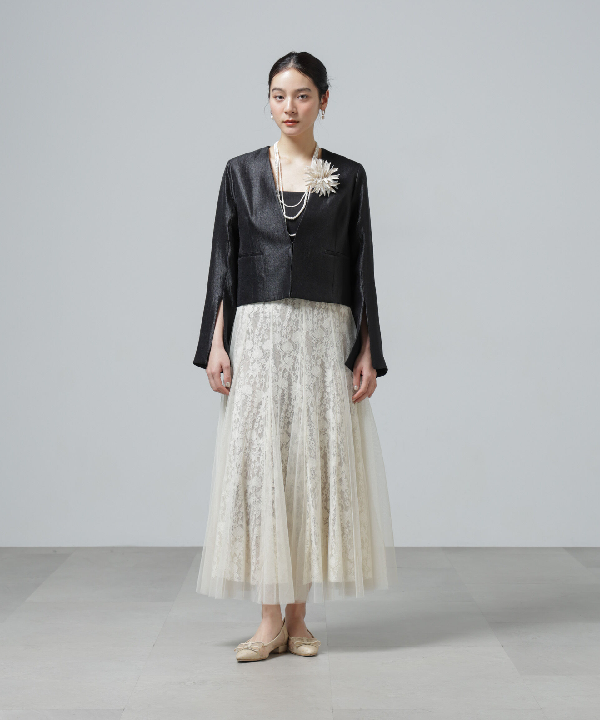 nano･universe「スリットスリーブショートジャケット」|テーラードジャケット|