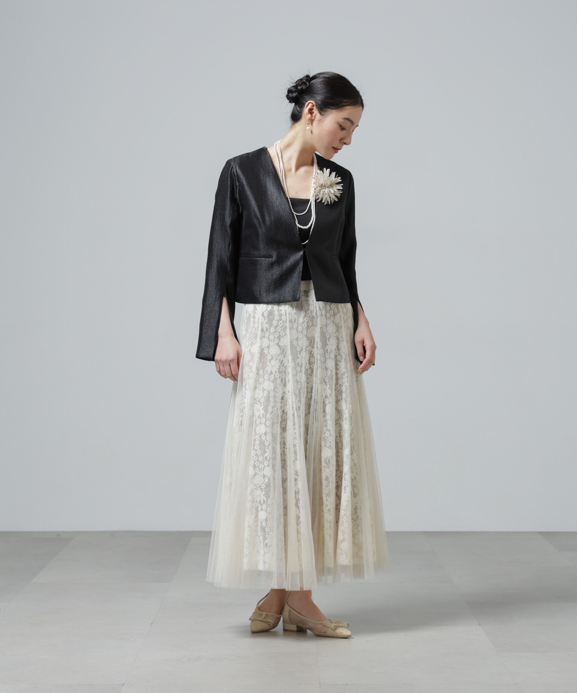 nano･universe「スリットスリーブショートジャケット」|テーラードジャケット|