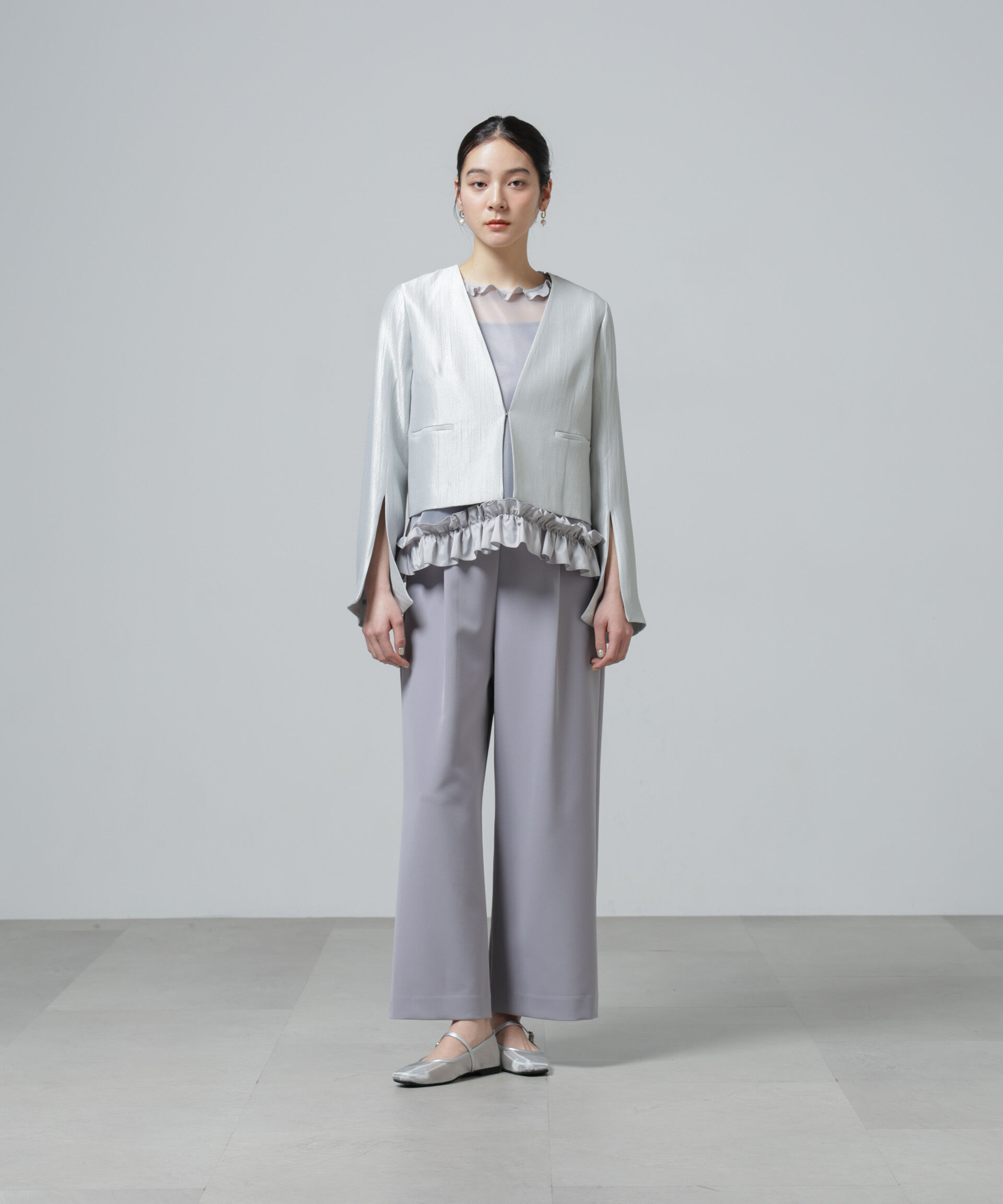 nano･universe「スリットスリーブショートジャケット」|テーラードジャケット|